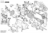 Bosch 0 601 131 003 Gsb 13 Percussion Drill 230 V / Eu Spare Parts